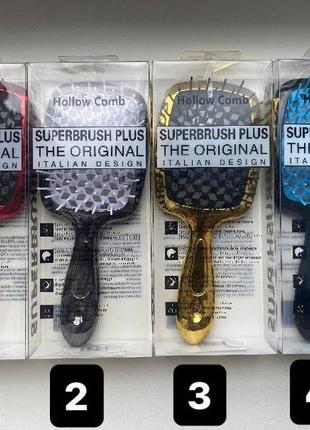Расческа для волос super brush superbrash plus hollow comb the original italian design super brash