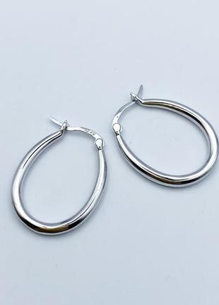 Сережки-кольца серебряные д=23мм 4,05 г3 фото
