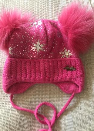 Шапочка на девочку 1-3 лет