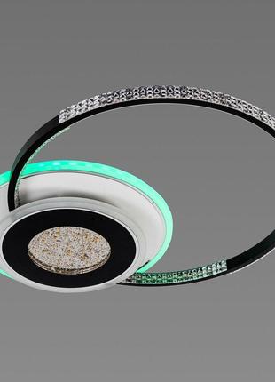 Люстра світлодіодна акрилова sirius c7067/500 wh+bk (rgb) 80w+8w