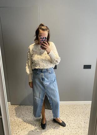 Джинсова спідниця максі