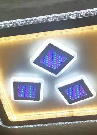 Люстра светодиодная акриловая valeso v k39878b wt с пультом