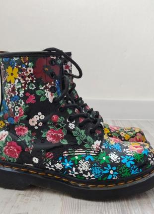 Ботинки сапоги dr. martens цветочные