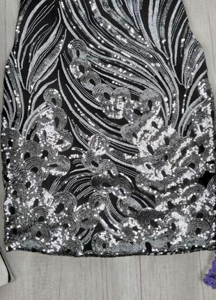 Жіночий літній сарафан міні в паєтках з відкритою спиною чорний розмір s (44)4 фото