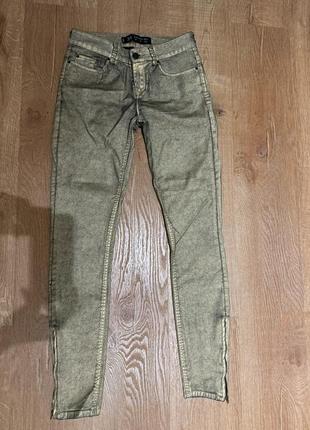 Джинсы zara золотые
