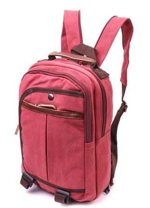 Рюкзак малиновый розовый стильный ткань текстиль 721256