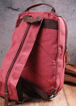 Рюкзак малиновый розовый стильный ткань текстиль 7212563 фото