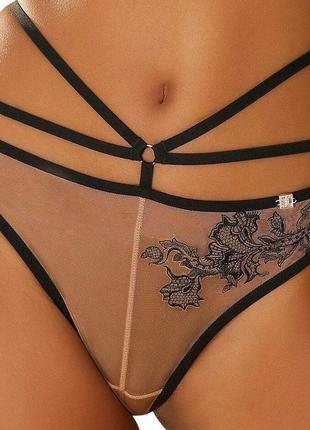 Светло-коричневые стринги jette