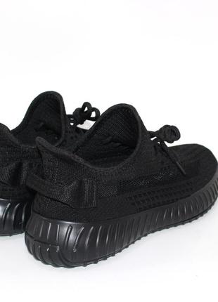 Чорні літні брендові текстильні кросівки на гумовій підошві чорний5 фото