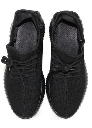 Чорні літні брендові текстильні кросівки на гумовій підошві чорний2 фото