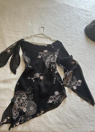 Туніка/напівпрозора подовжена блуза