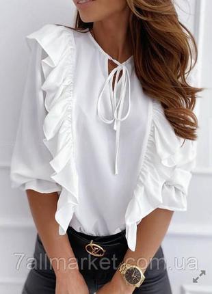 ❗sale❗розкішна блуза сорочка з воланами розміру m сток #99#