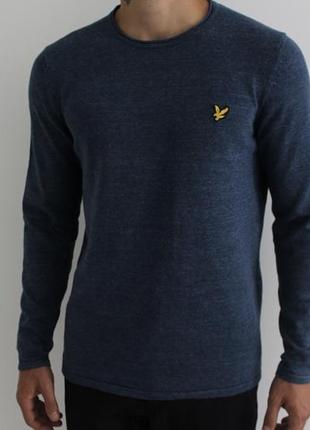 Достойний базовий світшот lyle scott синього кольору із напиленням світлішої нитки