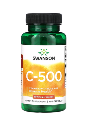 C-500, вітамін c, 500 мг, 100 капсул