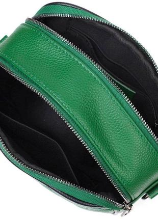 Зеленая сумка сумочка через плечо стильная кросс-боди кожаная стеганная 7221133 фото