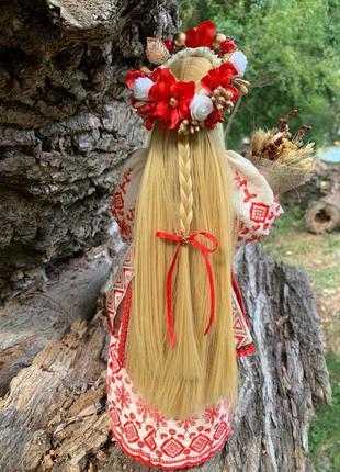 Невероятная золотоволосая кукла-мотанка