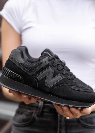 Жіночі кросівки new balance 574 total black