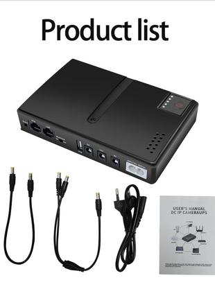 Джерело безперебійного живлення mini dc ups dc1018p 10400 mah 18w