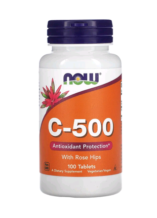 Now foods c-500 з шипшиною, 100 таблеток