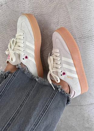 Жіночі кросівки adidas samba valentines day адідас самба