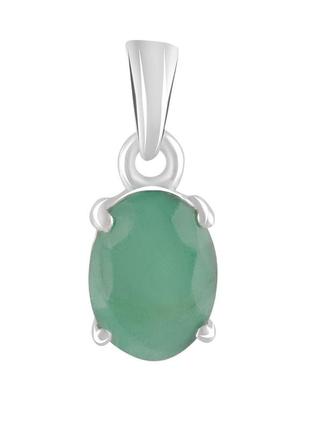 Срібна підвіска silverthin зі смарагдом 1.236ct (2106739)