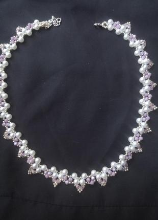 Нежное колье в пастельных тонах
