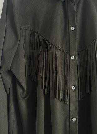 Рубашка zara с бахромой3 фото