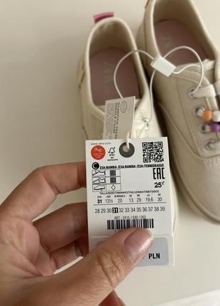 Zara кеды макасины кроссовки 31 19,5 20 см мокасины кроссовки