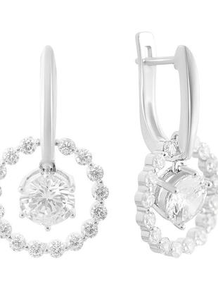 Серебряные серьги silverthin с фианитами (2169413)