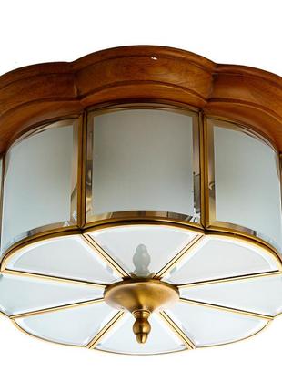 Светильник потолочный с деревянной основой цилиндрической формы (fn017/3)
