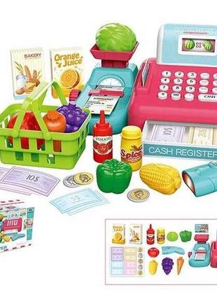 Касовий апарат 8352 a звук, каса, сканер, продукти, кошик, ваги, в коробці