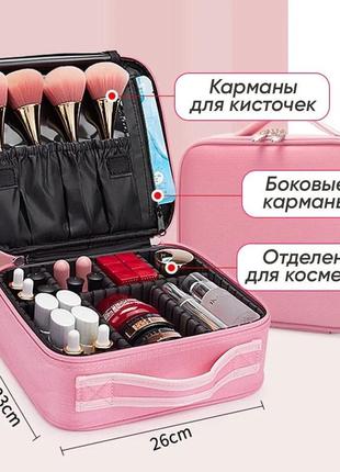 Косметичка дорожная / шкатулка для косметики / чемодан для косметики6 фото