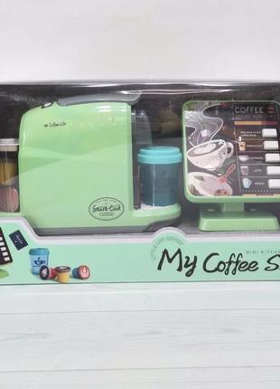 Іграшка кавоварка зі звуковим ефектом на батарейках ігрова побутова техніка