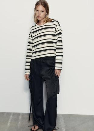 Zara кофта в смужку м