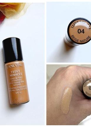 Lancome teint miracle spf 15 - тональний крем #04 beige nature