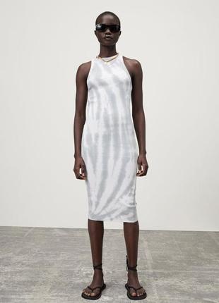 Zara сукня тай дай в рубчик