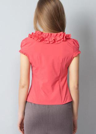 Блуза с рюшей - "розы"2 фото