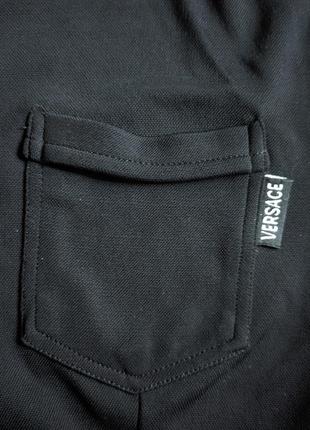 Женское черное поло versace jeans couture3 фото