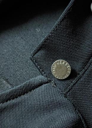 Женское черное поло versace jeans couture4 фото