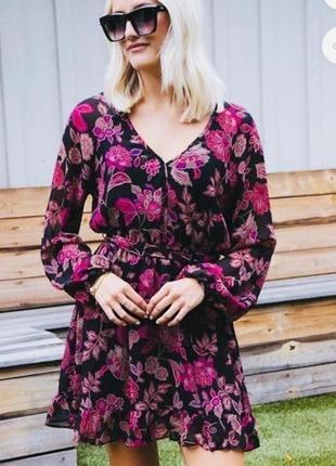 🌹красивое платье 👗шифон на запах2 фото