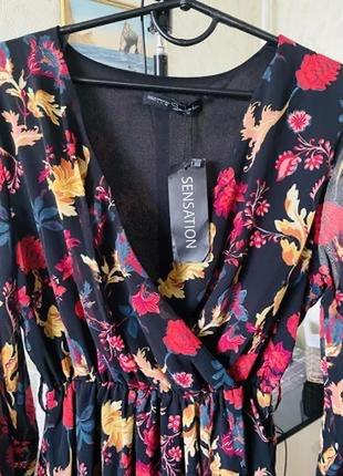 🌹красивое платье 👗шифон на запах4 фото