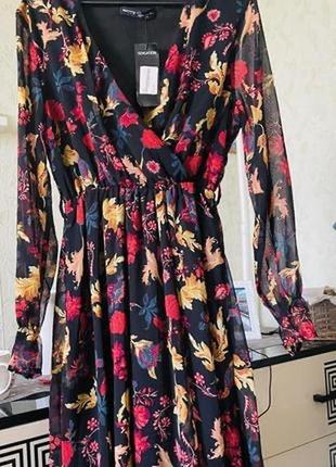 🌹красивое платье 👗шифон на запах3 фото