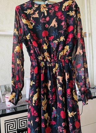 🌹красивое платье 👗шифон на запах6 фото