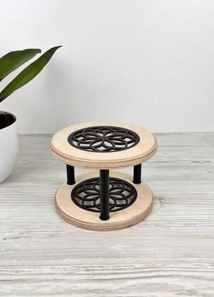 Деревянная подставка под комнатные растения держатель вазона подставка под вазоны