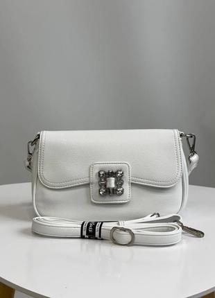 Женская белая сумка кросс-боди на плечо из эко кожи итальянского бренда gildatohetti.