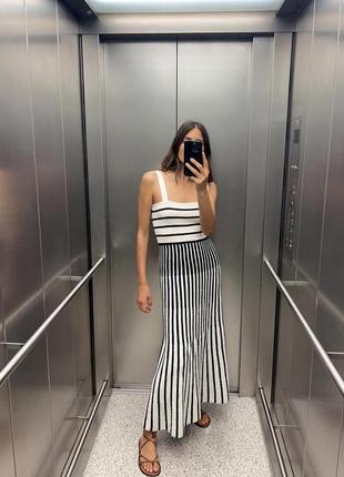 Сукня жіноча трикотажна в смужку zara new