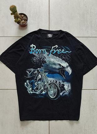 Rock винтажная байкерская рок футболка born free