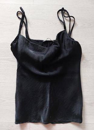 Топ черный в стиле нижнего белья zara, размер m, можно на s