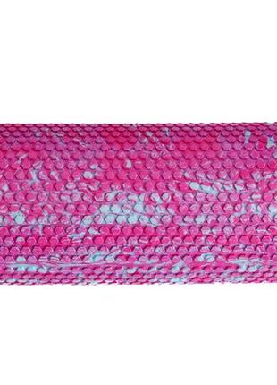 Масажний ролик для спини та тіла mfr roll 45х15 см pink/blue2 фото