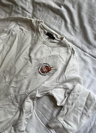 Белый свитшот, кофта белая баскетбол, кофта свитшот